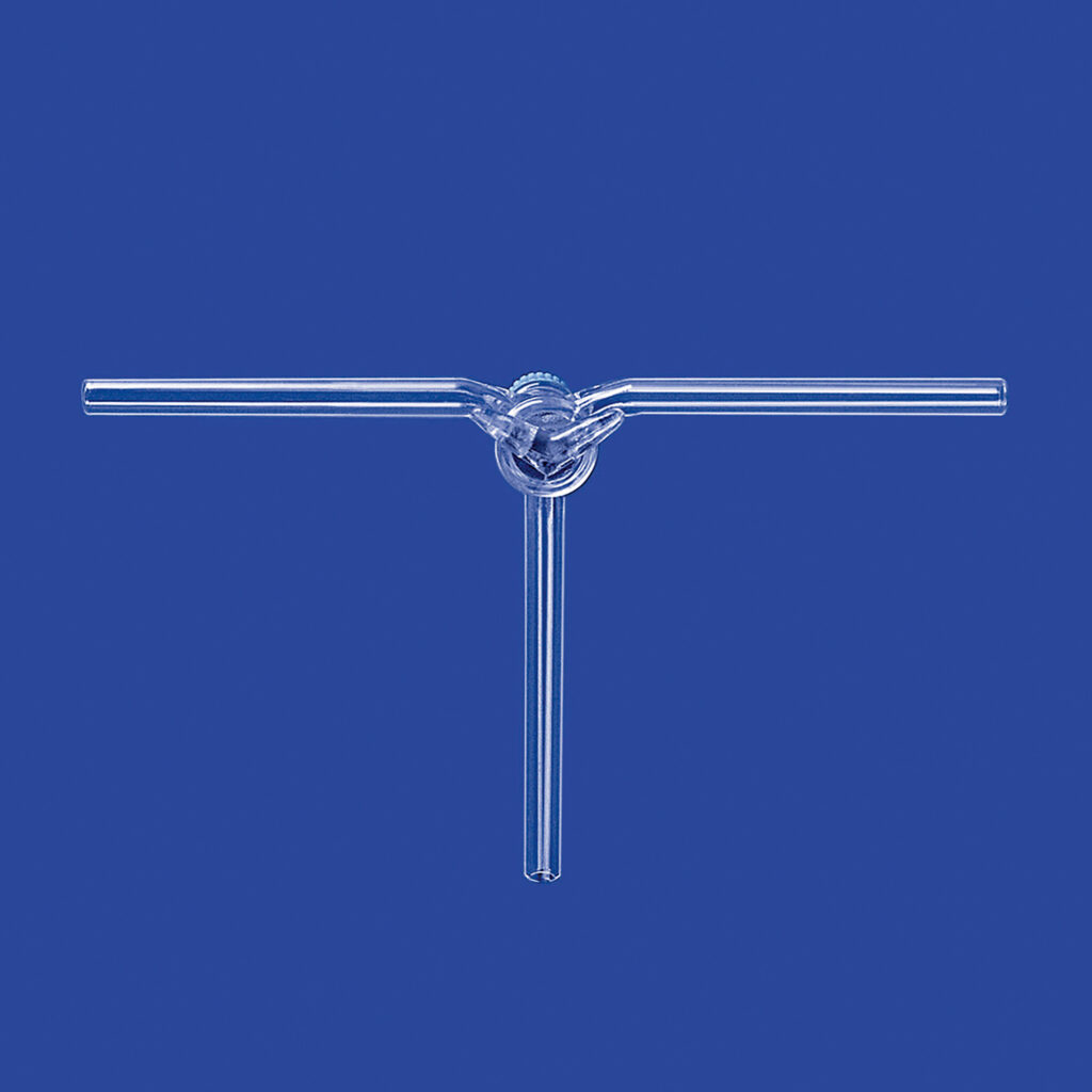 Dreiweg-Kegelhähne nach Czako, mit Glasküken