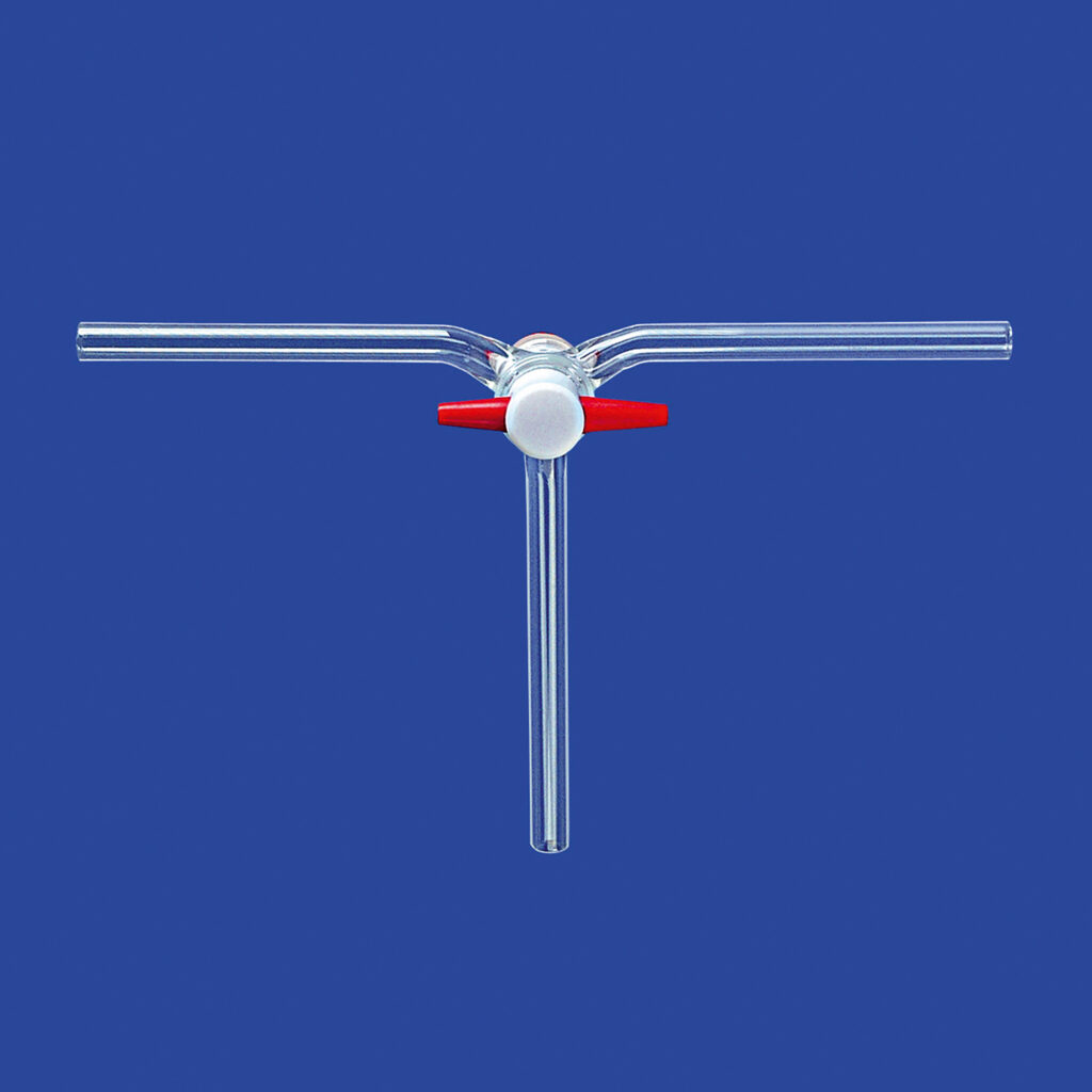 Dreiweg-Kegelhähne nach Czako, mit PTFE-Küken