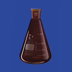 Erlenmeyer-Kolben mit Normschliff, Braun