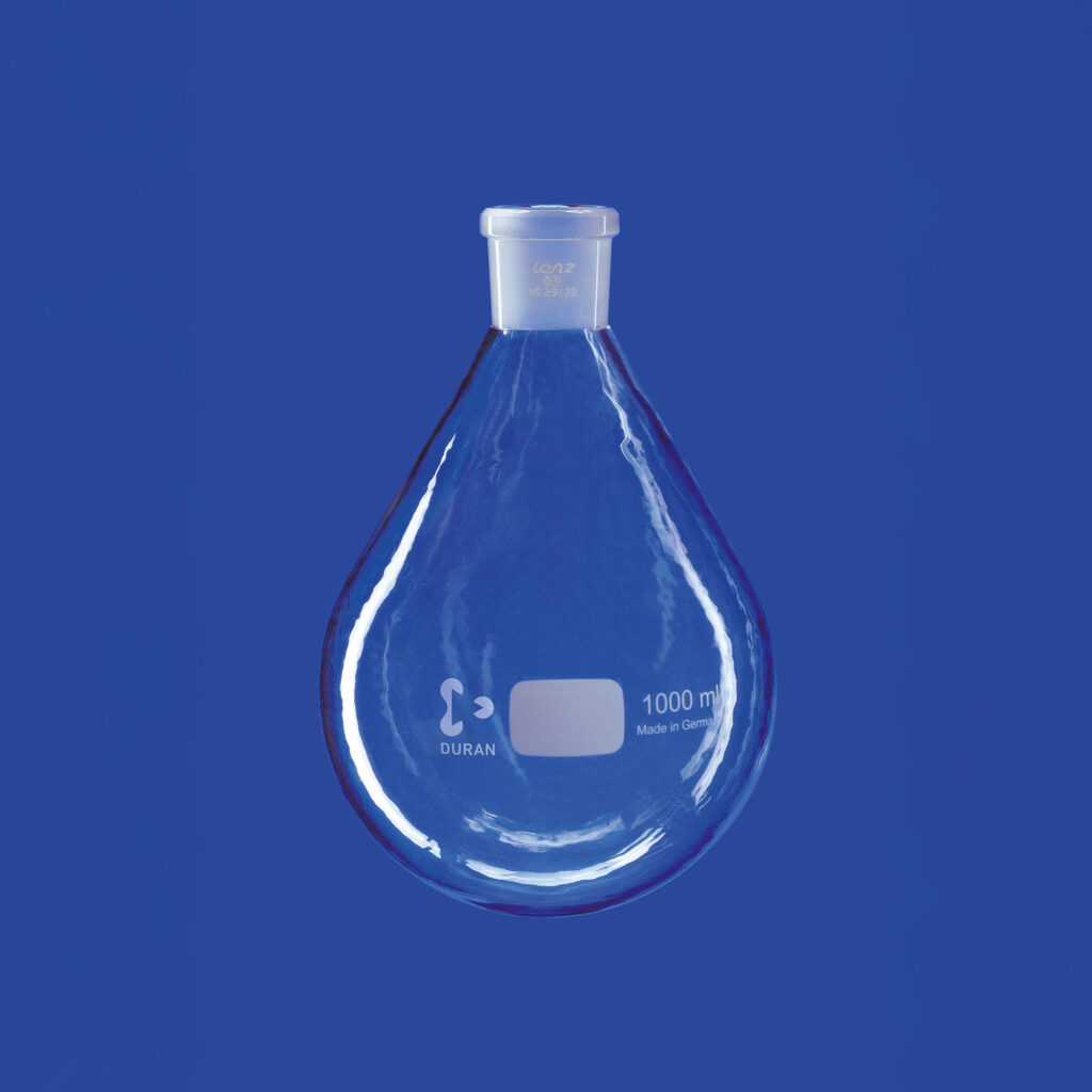 Verdampferkolben mit Normschliff, mit PUR-Beschichtung