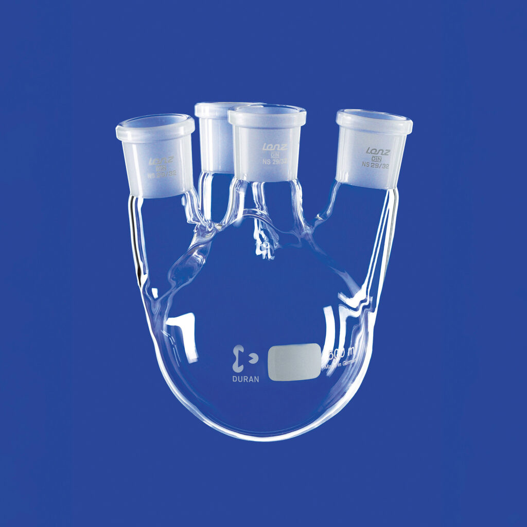 Vierhals-Rundkolben, Seitenhälse schräg (7°)