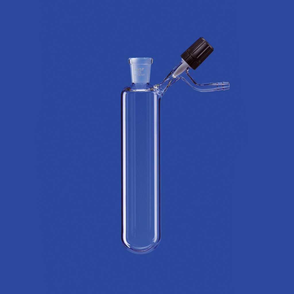 Stickstoff-Vorlagen (Schlenk-Rohre) mit Hülse und PTFE-Ventilhahn