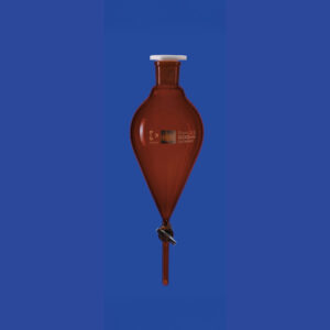 Scheidetrichter, konisch, Braun, mit Glasküken, ohne Teilung