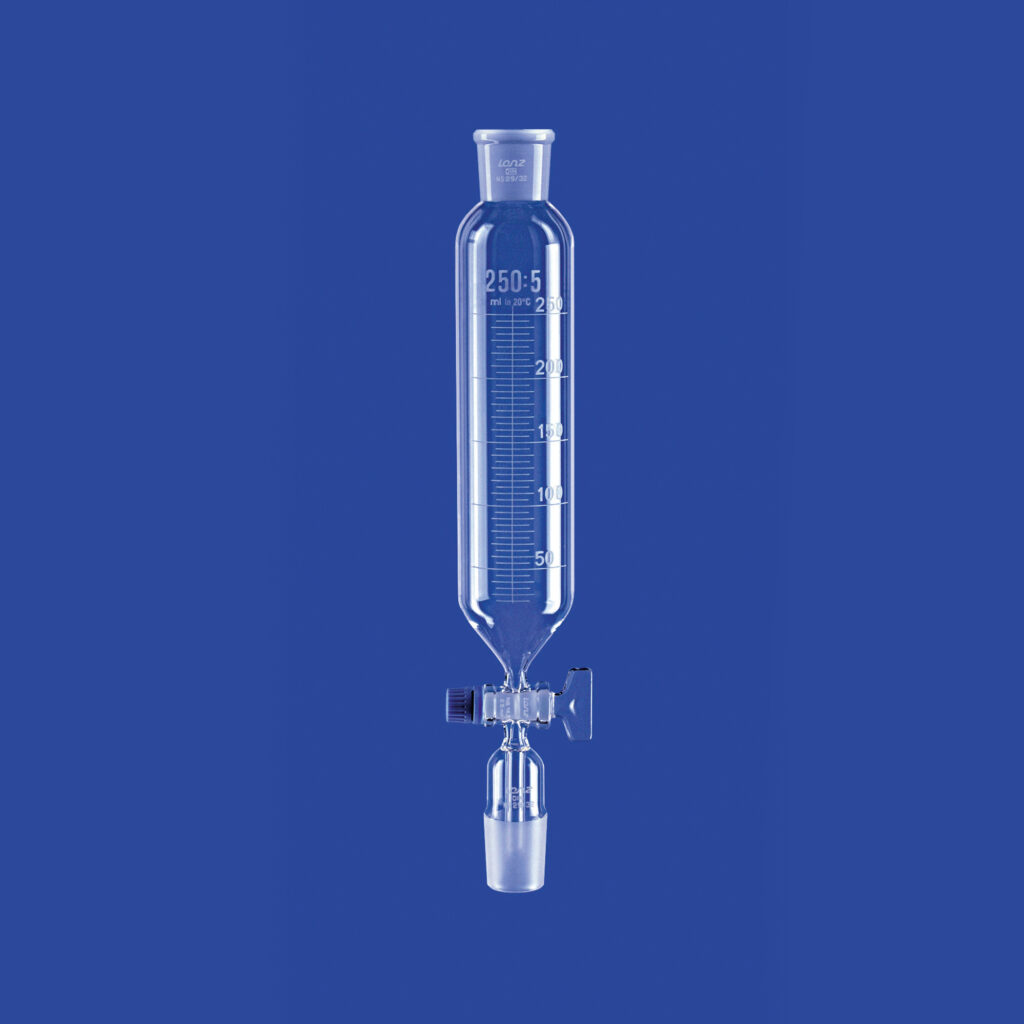 Tropftrichter, zylindrisch, mit Glasküken