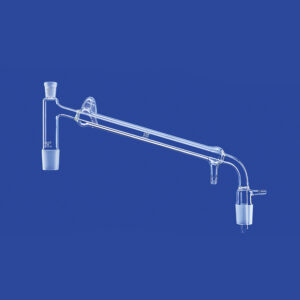 Destillierbrücken mit Liebig-Kühler, Vakuumvorstoß und Olive