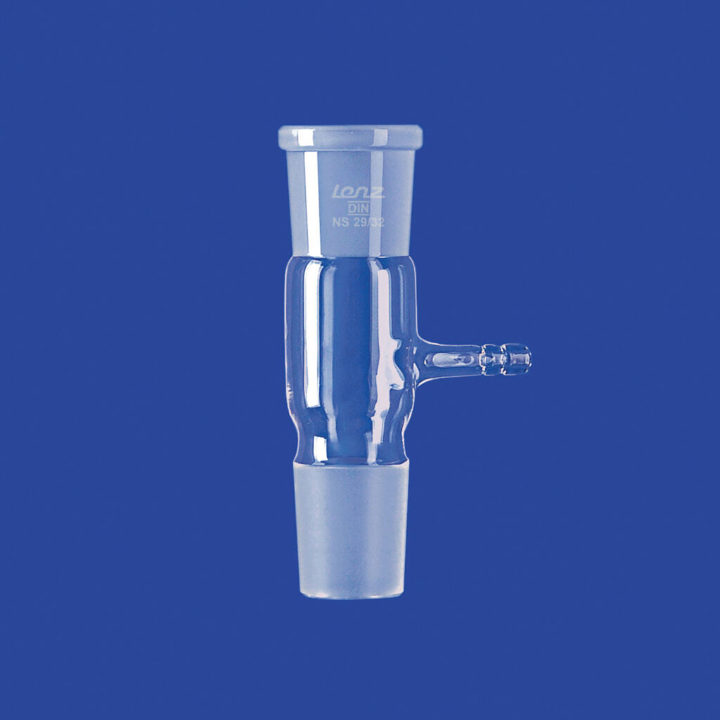 Destilliervorstöße, gerade, mit Absaugrohr