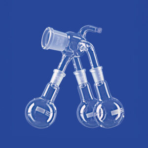 Destilliervorlagen (Spinnen) nach Bernauer, mit Kolben