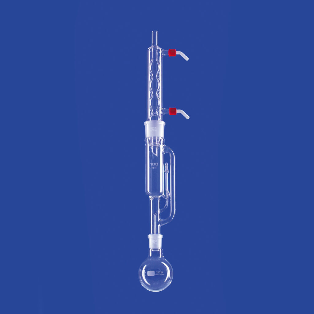 Extraktionsapparate nach Soxhlet, mit Allihn-Kühler
