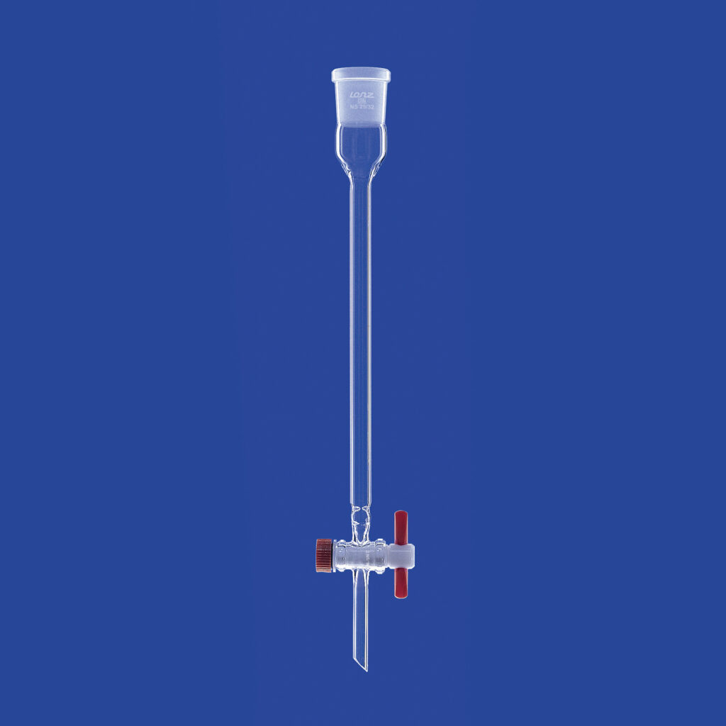 Chromatographie-Säulen mit Einstichen und NS-Hülse
