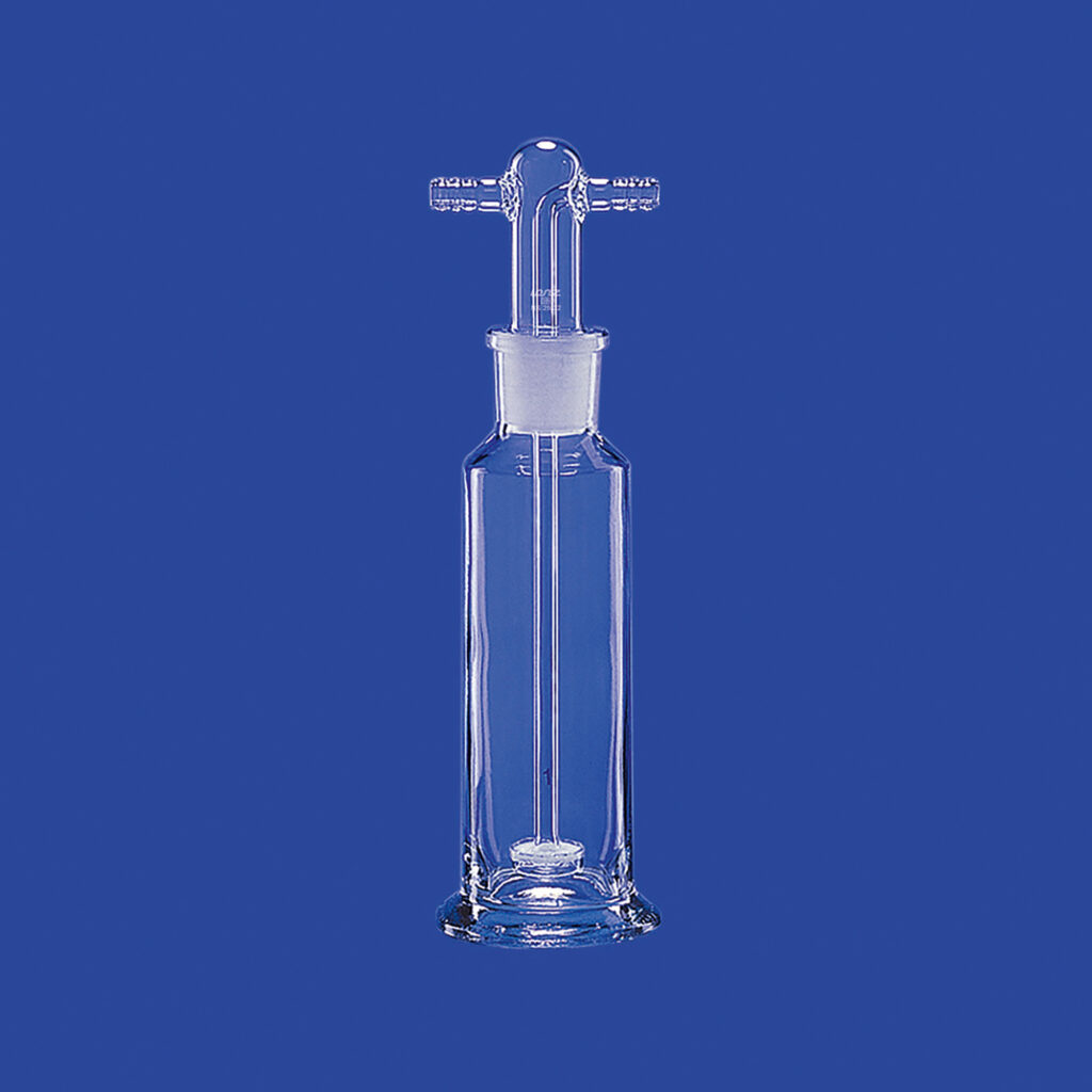 Gaswaschflaschen nach Drechsel mit Filterplatte