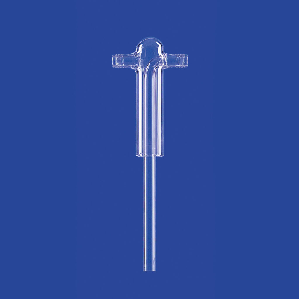 Einzelteile für Gaswaschflaschen mit Schraubverbindungsanschlüssen