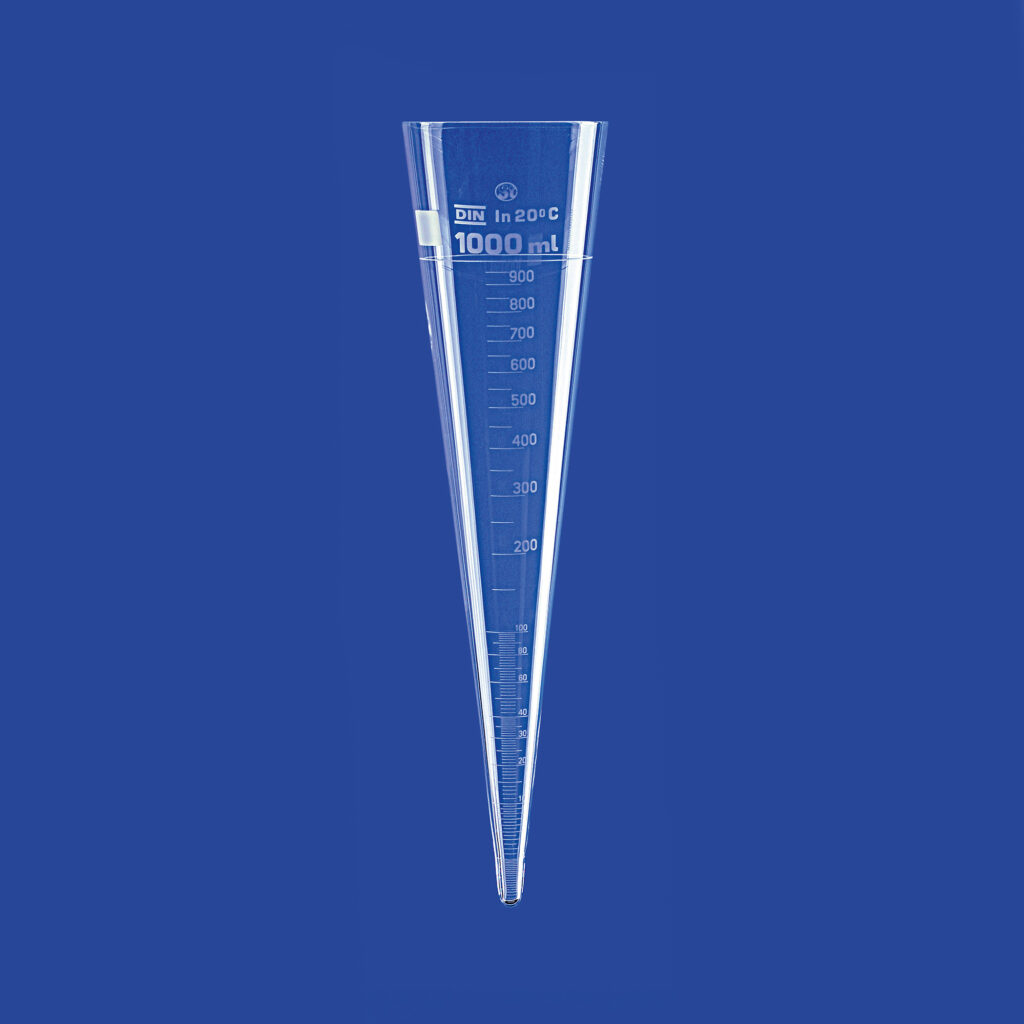 Sedimentiergefäß nach Imhoff, ohne Hahn, Skala bis 1000