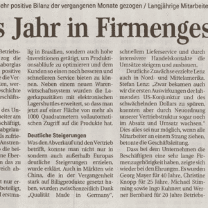 Bestes Jahr — Artikel