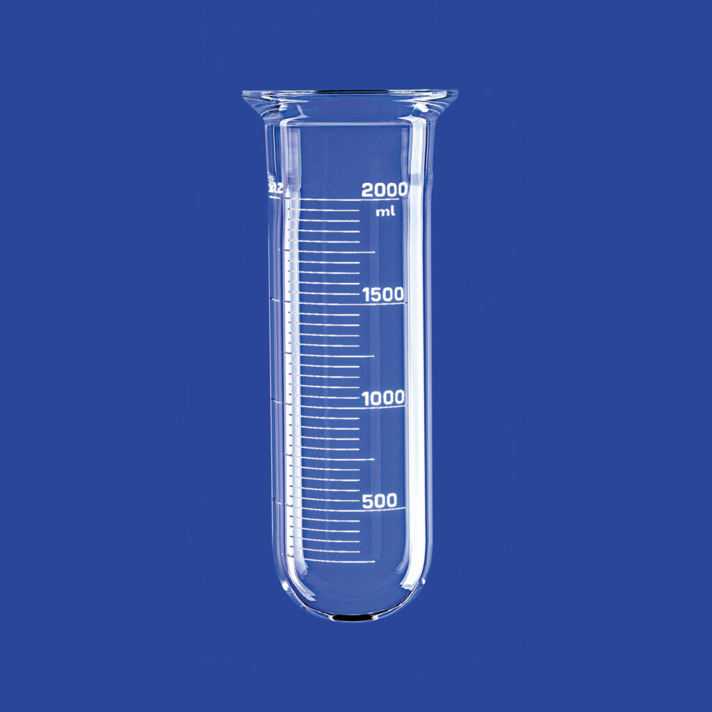 Reaktionsgefäße, zylindrisch, mit rundem Boden