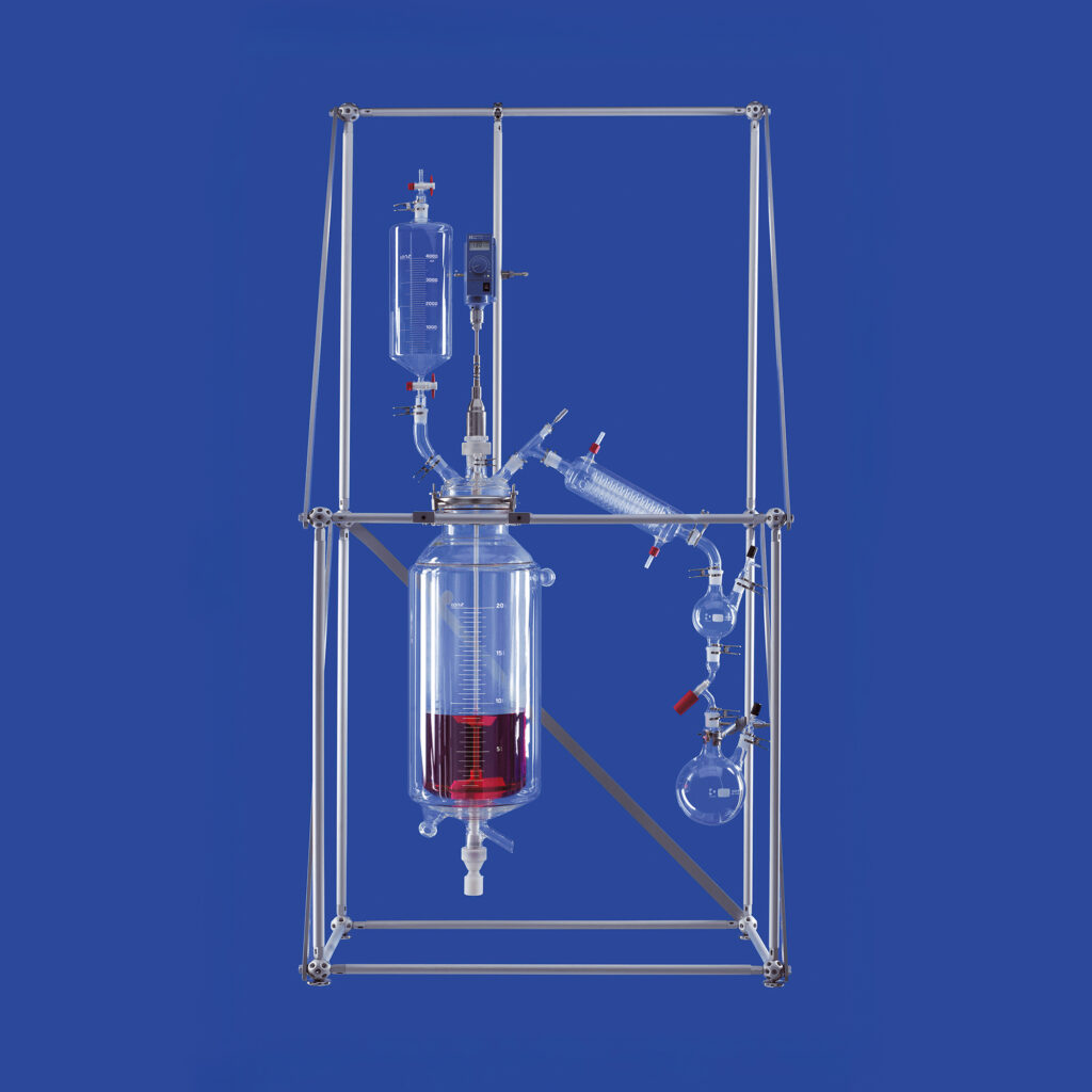 Reaktionsapparate mit absteigender Destillation